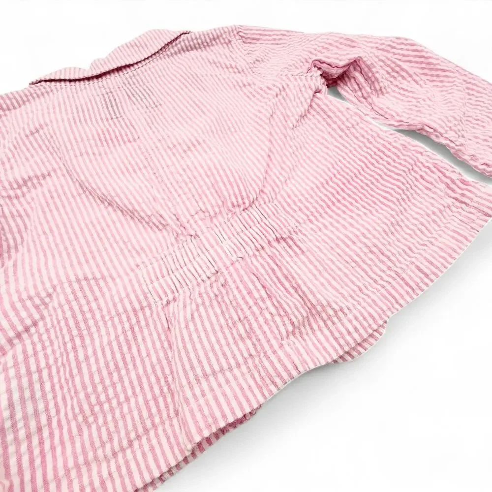 Vintage Old Navy Toddler Seersucker Blazer Stripe Preppy Y2K Pink 3T CountryClub